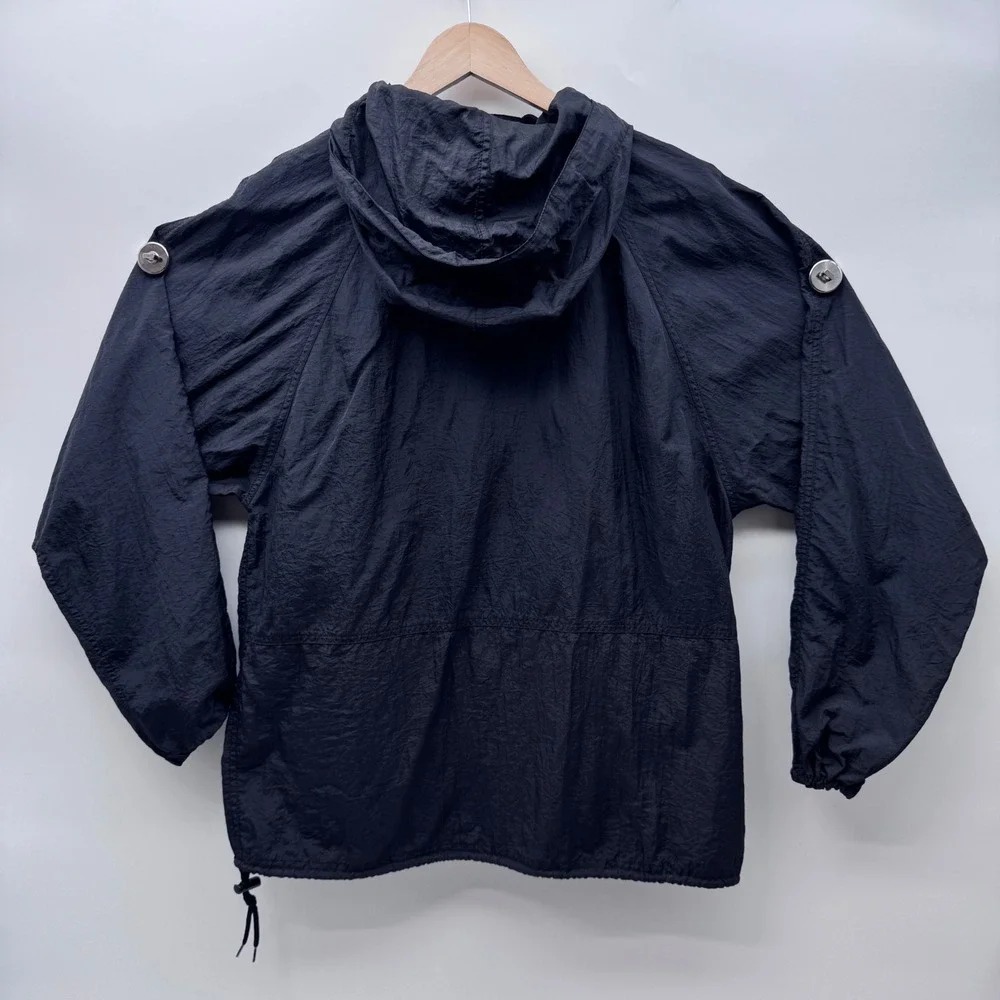 Vintage 1980 Port Authority General Mills Anorak Windbreaker Mens Small Black